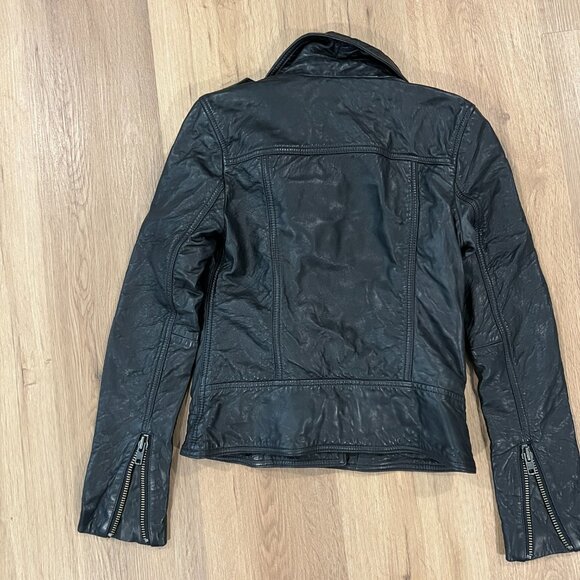Treasure & Bond 100% Leather Moto Jacket Size XXS - Picture 8 of 9